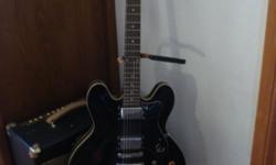 Guitar (Electric) Gibson Epiphone Model #DW03092179 Excellent Cond $345.
Hard Case $90
Amplifier CRATE RFX 30 Watts $60