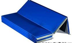 blue gymnastic mats, (quanity 3), with velcro so you can put them all together for long tumbling pass