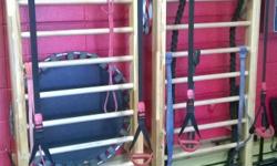 For sale Gymnastic Wall - Stall Bars. Great for Crossfit or strength training. Material is solid wood. You can add many attachments to these walls, and make them your personal gym or fitness center. Price for these walls is $ 399 per piece as a brand new.