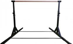 Very&nbsp;strong made with real steel. this will not bend or break over time .
&nbsp;
Will fit any standard gym mat. 4 X 8
&nbsp;
Adjustable sliding legs , &nbsp;adjust from 4ft to 6 ft .&nbsp;(Extensions&nbsp;included)
&nbsp;
Adjustable height : &nbsp;40