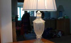 &nbsp;
Hand-Cut Yugoslavian Crystal Lamp
31.5" Tall
6.5" Diameter
Classic design with three-light switch.
Shade is included with this elegant lamp however it is slightly age worn and may want replacing.
&nbsp;
&nbsp;
Contact Marilyn
Elephant Butte
..