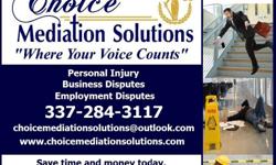 Slip & Fall
Have you fallen at Work or a Place of Business?
Choice Mediation Solutions is an alternative to resolve claims, complaints, and law suits now verses waiting for your turn in court. Mediation is a fast effective solution with a legal binding
