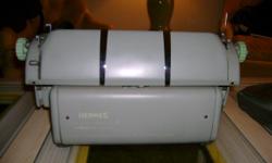 Hermes 1958 circa Standard 8 typewriter with vinyl cover. Great shape!! Located in Anaheim.