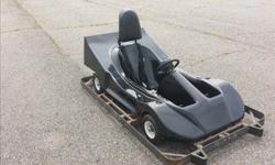 Make: Single Seat Go Kart&nbsp;
Engine: 5 1/2 HP Honda&nbsp;
Item Details: 5 1/2HP Honda,Said to go 35mph, Dimensions of 84" x 44", With a ground clearance of 2"&nbsp;
Known Issues: Said to run fine with no issues&nbsp;
&nbsp;
Selling on online auction