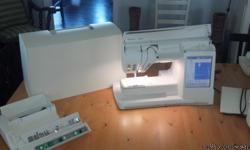 Excellent Condition
6 years old, barely used
Retail for $7000
Includes 100+ yards of various fabrics
Includes 40 fabric sample books
Includes buttons, zippers, thread, needles
Includes 75 spools of Xlasse German Embroidery thread
Just professionally