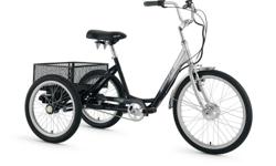Used very little because unexpected change in physical condition. Have Manual.&nbsp;
Specifications
?Hi tensile steel step thru frame.
? Comfortable XLC spring saddle.
? Sturmey Archer 3 speed internal hub.
? 250 watt brushless Protanium motor.
? Lockable