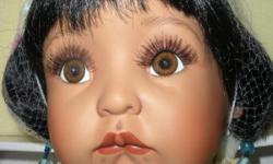 This is "Crying Eyes" from Paradise Galleries.&nbsp;&nbsp;&nbsp; She has been storage for several years.&nbsp; Look closely and you will see a tiny tear in her eye.&nbsp; She is one of over 35 cable-channel dolls I can no longer keep. She is mint in her