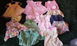 Girls clothes 0-6 months.&nbsp; Baby was born in late May so gauge age accordingly wiht seasons.&nbsp; Includes dresses, bottoms, onesies, pajamas, and socks.&nbsp;