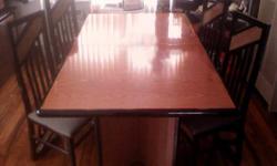 Moving - must sell. Italian Dining Room Table and matching Chairs. $150 or make an offer. Mike 401-439-7145