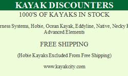 CALIFORNIA LARGEST KAYAK DEALER
ADVENTURE SPORTS
--
1000'S OF KAYAKS IN STOCK FROM ALL THE TOP MANUFACTURERS
HOBIE, WILDERNESS SYSTEMS, OCEAN KAYAK, EDDYLINE, NATIVE, AND ADVANCED ELEMENTS
CHECK US OUT ONLINE @ WWW.KAYAKCITY.COM
FREE SHIPPING IS TO ESTES