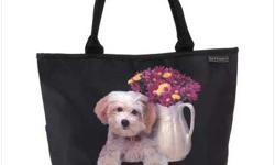 Item #: 14227 | Brand: Keith Kimberlin | Model No.:
Weight: 0.80 lbs | UPC:
This fuzzy pup wants to tag along on all your errands! Charming full-color graphic embellishes a roomy handled tote for a fashionable combination of fun and function. Sturdy