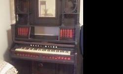 Kimball 1904 Antique Pump Organ
made in Chicago
$ 1200.00
This organ is great, a piece of true American art. This Kimball is in great working order and as you can see from the picture the wood is in great condition as well. You wouldn't guess by looking