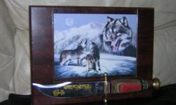 wolfes picture with knife on it
