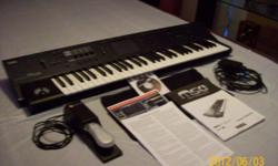 This korg M5061 Workstation is almost 2 yrs old,only used 3 times or more and in like "New" condition! Origanally intended for home studio. This keyboard comes complete with all you need to start or complete your home studio; all&nbsp; the bells and