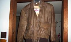 Ladies Medium Leather Bomber Jacket.&nbsp; Worn a few times.&nbsp; Good Condition.