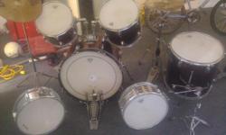 I Have an 8 pc MAROON legion drum set 7/10 condition everything still works dont know the specificss but you get 2 snares bought it for 500$ thinking i was gunna play but ever did Price May be negotiable WAT YOU SEE IS WAT YOU GET evrythings is there i