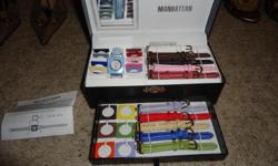 Manhattan Quartz Watch kit, in perfect condition with interchangable fronts and bands. The watch has a small diamond in the face. Also comes with a nice leather case. Asking $50 or best offer.
please email me at four_wheeling@hotmail.com