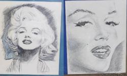 MARILYN MONROE PICTURE
By Robert Meurer 1994
I am guessing he did a pencil drawing of Marilyn Monroe and made copies for sale.
Picture is unframed and will be rolled up when shipped.
Right now picture was taken in a plastic frame to keep it safe. There