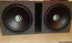 Two 12" memphis audio street edge performance speakers. Only been used for 2 weeks,purchase new vehicle for only $200.. Boxes are included. If interested please call Steve at --..