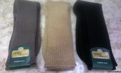 Men's Gold Cup crew socks. &nbsp;3 pair, black, chino khaki and beige. &nbsp;New with tags.