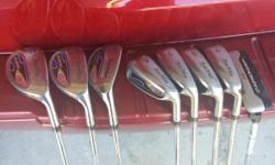 Mens Bazooka QLS hybrid irons set, regular steel shafts, jumbo golf pride grips, new wilson putter.&nbsp; Set consists of 3, 4, 5 hybrids, 6,7,8,9 wide sole irons, and wilson putter.&nbsp; Used multilpe seasons, still in good shape.&nbsp; Give these to