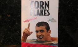 Michael Phelps winner of 8 Gold Medals at the 2008 Olympic Games.&nbsp; Box is untouched with cereal still inside.