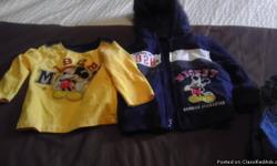 My boys were never able to wear this outfit, so it's basically brand new and in great condition. The long sleeve Mickey Mouse shirt comes with the jacket as a set. I am asking only $8.00 for the set. IF you are interested please email me or send me a text