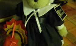 I have a super cute Muffy Bear dressed for Thanksgiving with turkey. Comes with stand. Great condition, tags attached.