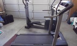 Tread&nbsp;mill has&nbsp;programable climb positions with heart monitor and&nbsp;folds up and rolls for easy storage.&nbsp; Noridc track eliptical has program training options and fan.&nbsp; Please call 561-688-3280