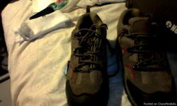 BRAND NEW PAIR OF SIZE 11 WATERPROOF WALKING OR HIKING SHOES.. &nbsp;UPPER SUEDE/BALANCE MANMADE....NEW IN BOX...RETAIL FOR 50.00