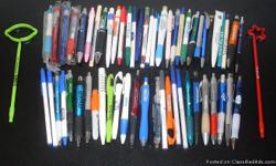 60+ pen collection
Included are various different pens collected from different companies such as Publix, Doubletree, Kraft, Hooters, Carnival Cruise Line, CVS, Atlantis, Bank of America, Royal Caribbean, etc. Also included are quirky Macy's star logo pen