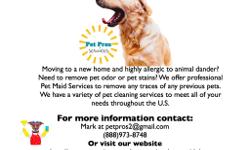Let us get your apt, house, condo or RV clean for you. We can remove pet stains, odor and messes. Our professional cleaning crew is here to help you. We also work with realty companies needing to remove pet odors for homes going on the market to sell or