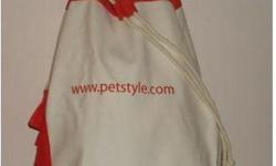 Pet Style Canvas Duffle Tote Strap Bag
Limited-edition strap bag with pockets on the sides with velcro closures. And a drawstring tie to keep the entire bag closed. The straps are thick and very durable.
18" Width Flat. Brand New & Only $5!