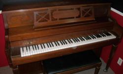 Piano, Whitney Upright w/ Bench (Good Condition)
&nbsp;You pick up. &nbsp;No deliverys