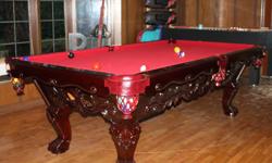 like new used very little comes with everything to play pool have fun