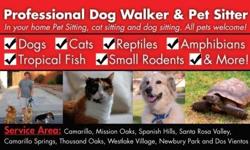 DogzGoneWalk'N is a professional Pet sitting and dog walking company serving Camarillo and Santa Rosa and The Conejo Valley.
We are insured, bonded, pet first aid and CPR certified and licensed in Camarillo and the Thousand Oaks area. We have been