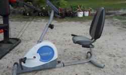 Weslo Pursuit g 3.8 recumbent exercise bike.&nbsp; In good condition.&nbsp; Call --