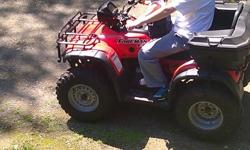 Like new 2004 red Honda foreman. Bought brand-new. Has never seen snow. Has only been used around yard has never been roughly used. Has Always been kept in a garage year round. There are 318 miles on it now. Has been well maintained and taken care of. Has
