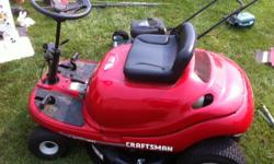 Craftsman ridding lawn mower runs great, needs repair forward and reverse cables need adjusting.
17 inch weed wacker needs a spring $25.00
weber gas grill $50.00