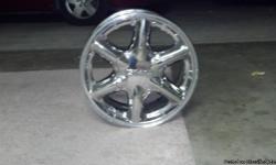 (4) GMC custom chrome 6-lug rims. Doesn't fit my 2003 gmc sierra. Just bought them and want my money back.