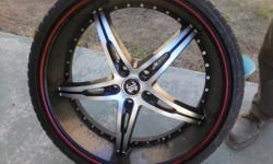 4 22 inch rims with tires good condition