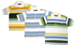 STYLE: 86248
MANUFACTURED BY: ROCAWEAR
&nbsp;
Your boy will love the great look and cool comfort of this polo shirt. Perfect for wearing with his favorite jeans, shorts, or twill pants. The colorful variegated horizontal stripes give this polo shirt