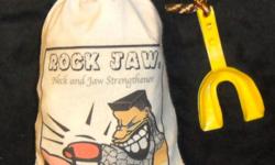 ROCK JAW
The Ultimate Neck and Jaw Strengthener (patent pending)
A MUST! FOR ANYONE IN THE FIGHT GAME!!
The Rock Jaw is the only jaw strengthener available! Reduce your chance of getting knocked out ,a neck injury,or broken jaw! The Rockjaw is great! for