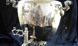 This over 100 year old Samovar is in wonderful condition. In great working order with all parts in tact.
Uses wood charcoal to heat with.
Call Glen at 1-858-397-4522 before 9pm please
or call 1-800-854-9320 toll-free (ask for glen)
or you may email your