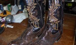 Brown Python Snake Skin Boots, in new condition. Size 12.
Offered by Jungle Boys Private Stock