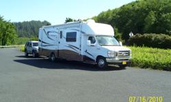 Health Forces sale,2010 Lexington by Forest River. 30'6'', 3 slides, walk around bed, separate shower, toilet,
entertainment center, King Dome, 19 ft. awning, outside shower, sleeps six, all the goodies, Ford E450, 7,500 miles. list 105,000 sell 75,000.