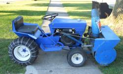 Ford lawn tractor with 36" Snowblower. 17HP Kohler motor, new battery, chains. Runs and starts great. Cash or Paypal. Leave message 507-383-8139