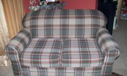 sleeper sofa 82x39 good condition,some wear loveseat-60x37 good cond