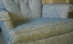 Swivel rocker in like-new blue tweed upholstery cover. Very nice. $40. Cambridge Springs area. Phone --.