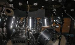 10 piece, royal pewter color, vaintage Tama drum set. 24" bass drums....Plus cases. Asking $3,000. Or trade for a comprable 4 or 6 cylinder vehicle.
